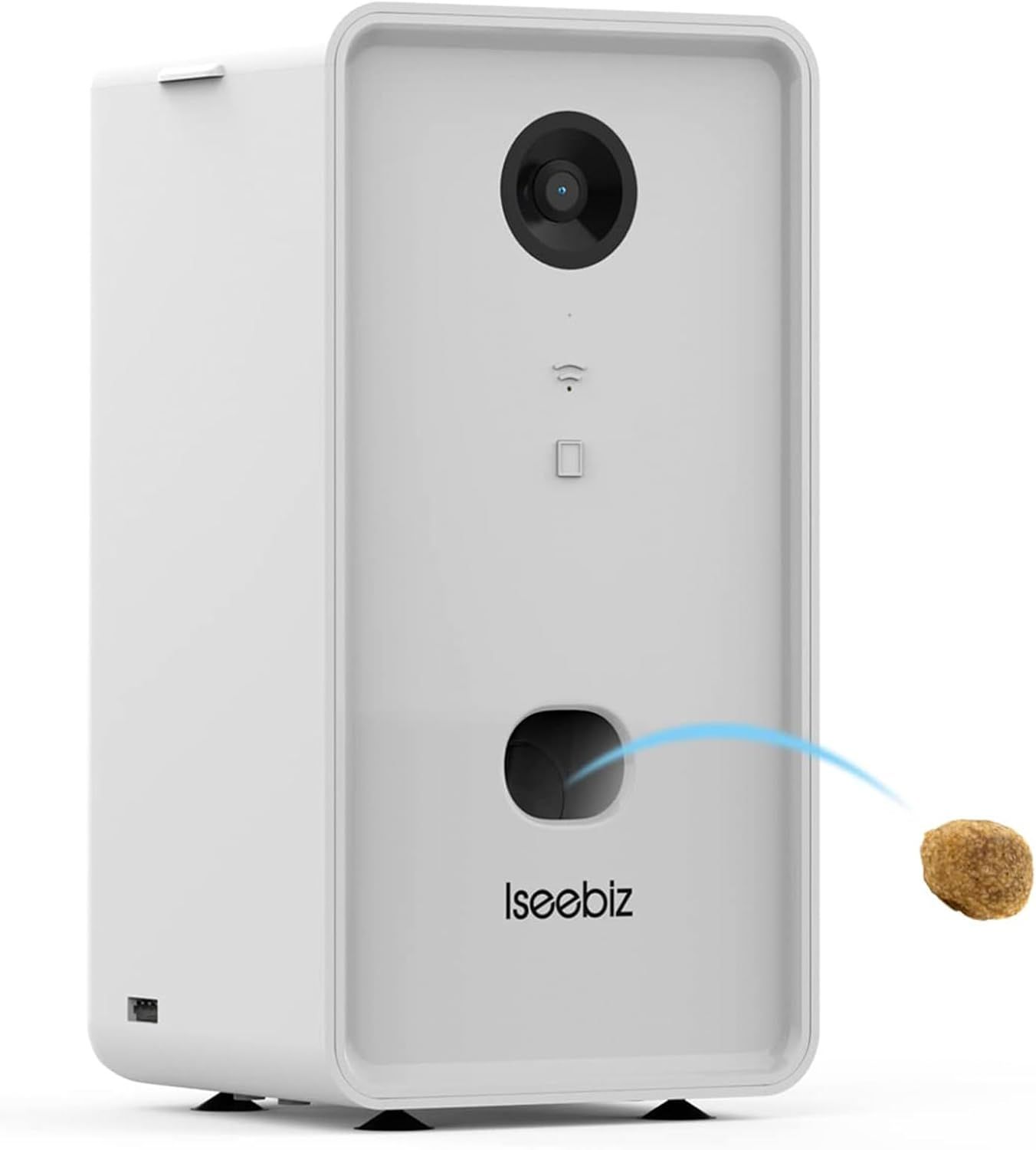 Iseebizドッグカメラ ペットカメラ 飛び出すおやつ 5GHz|2.4GHz WiFi対応 見守り 双方向会話 暗視機能 録音可 165度広角レンズ 見守りカメラ 犬 スマホ対応 ペット留守番 自動給餌器 見れる話せる ペットと遊ぶ iOS