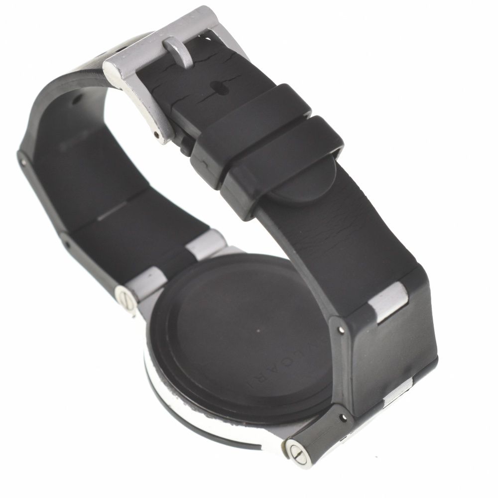 BVLGARI アルミニウム AL38A 自動巻きラバーベルト ブルガリ