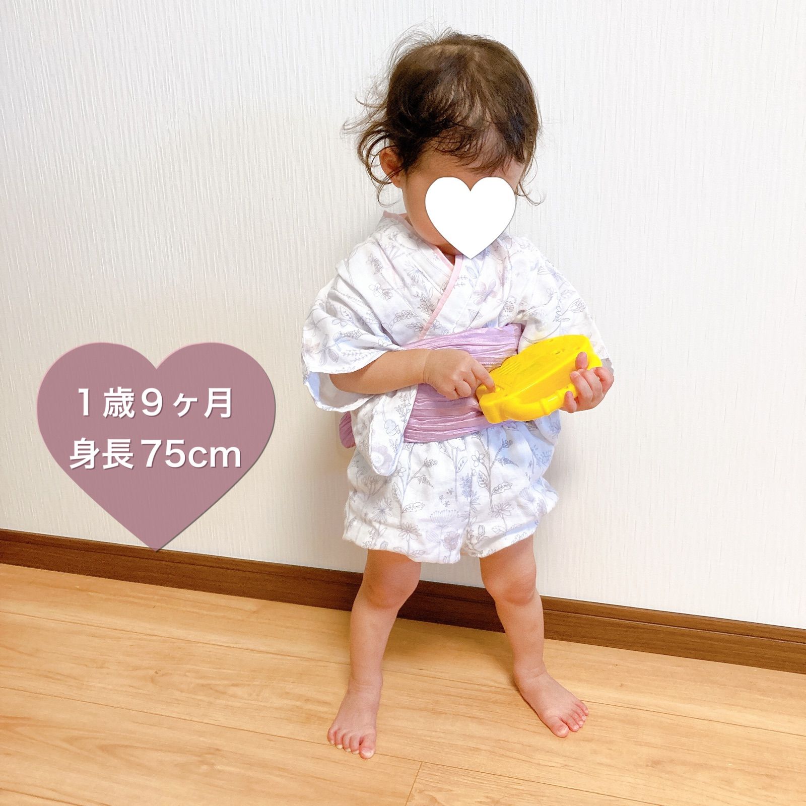 もえのすけベビー袴60〜70サイズ着画ハンドメイド
