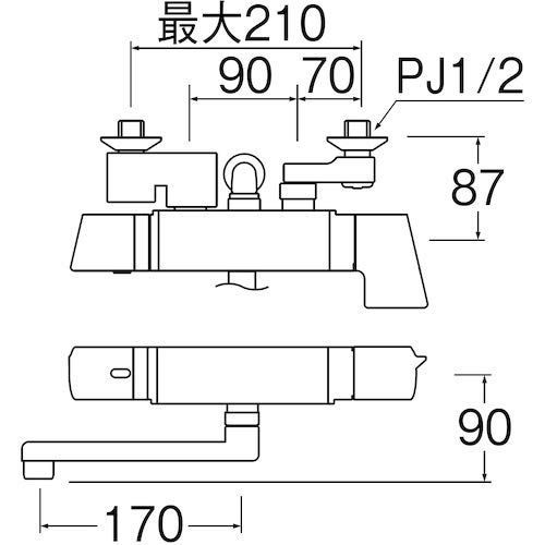 SANEI 浴室用 サーモシャワー混合栓 手元ストップ 節水シャワー