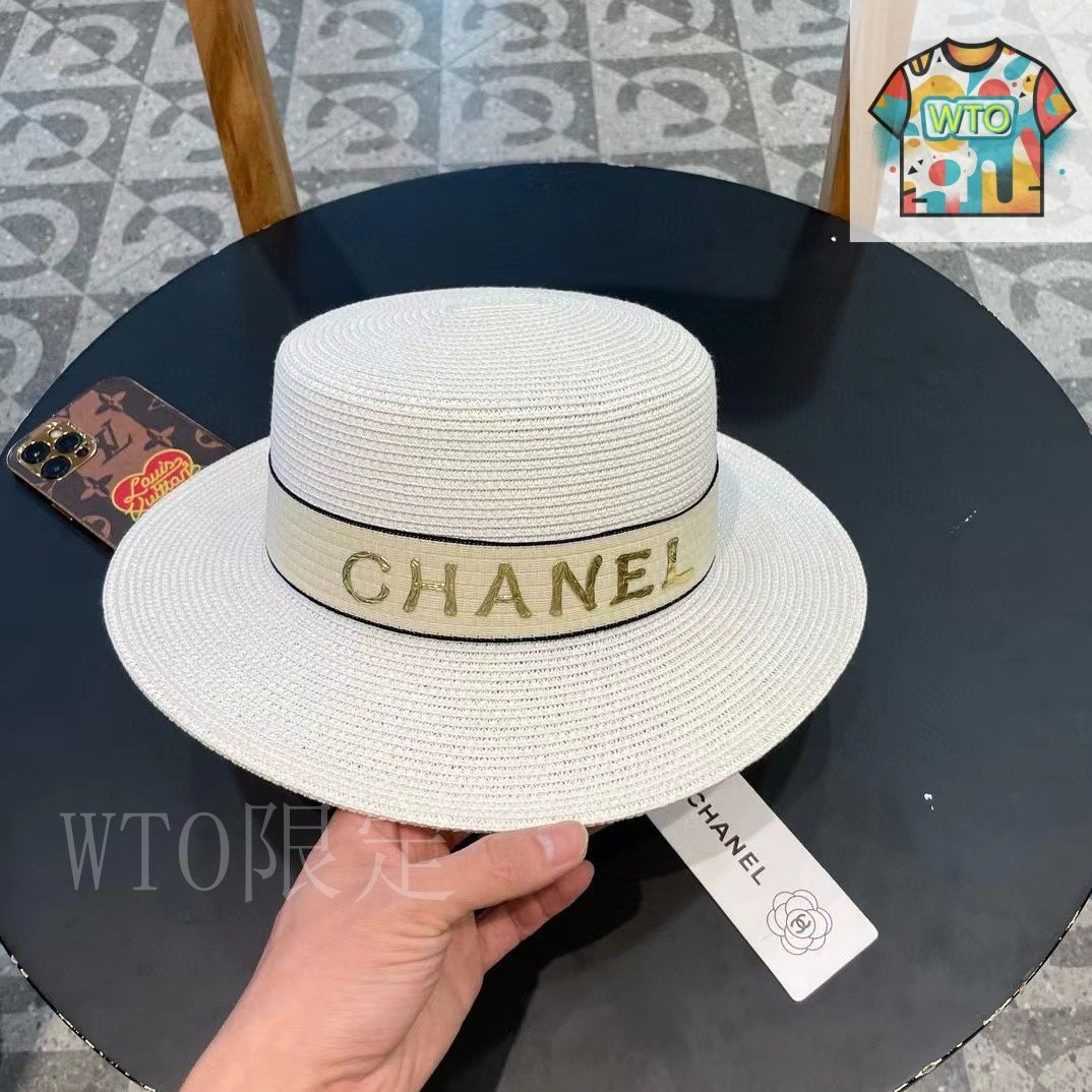 今週末限定値下げ‼️CHANELハット麦わら帽子 今日WTO】Chanel 2025 新作平頂麦わら-BQ76 - メルカリ