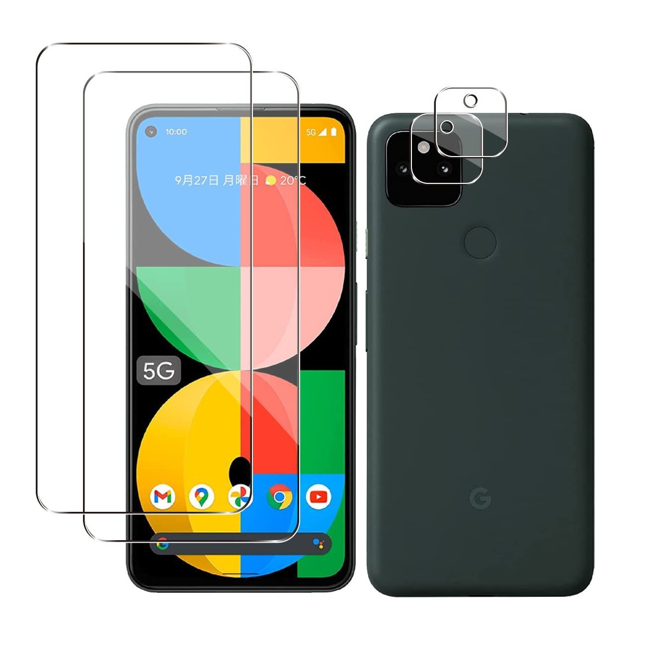 人気商品】指紋認証対応 ガラスフィルム 【2+2枚セット 】日本旭硝子