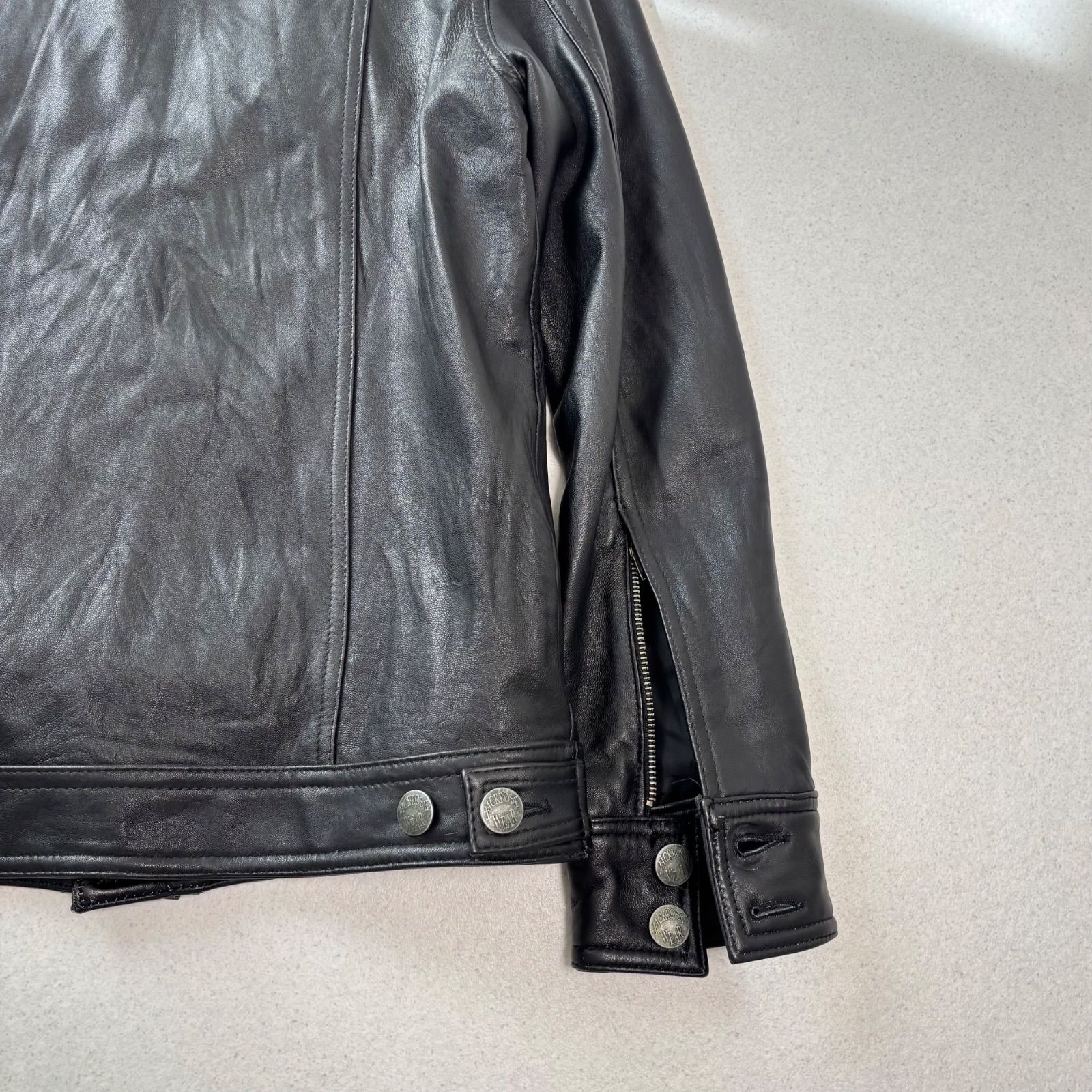 ジャケット・アウター JACKROSE leather tracker jacket jack rose leather tracker jacket black M ジャックローズ 本革