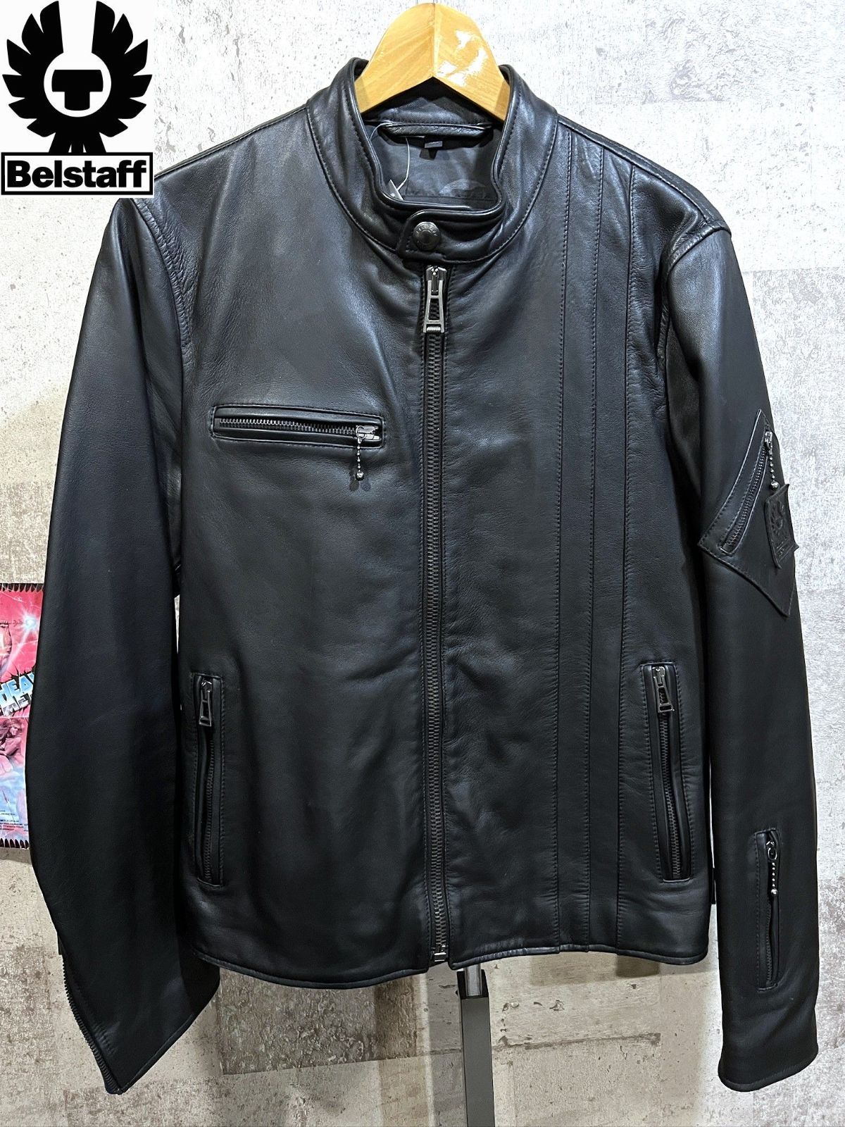 美品 定価14万 ベルスタッフ×SOPHNET. ラムレザー ライダースジャケット HEMPSTON BXS 46 BELSTAFF ソフネット