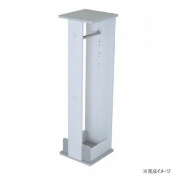 キッズルーム家具 高さ調整できるハンガーラック ホワイト×グレー MIC-35HAW