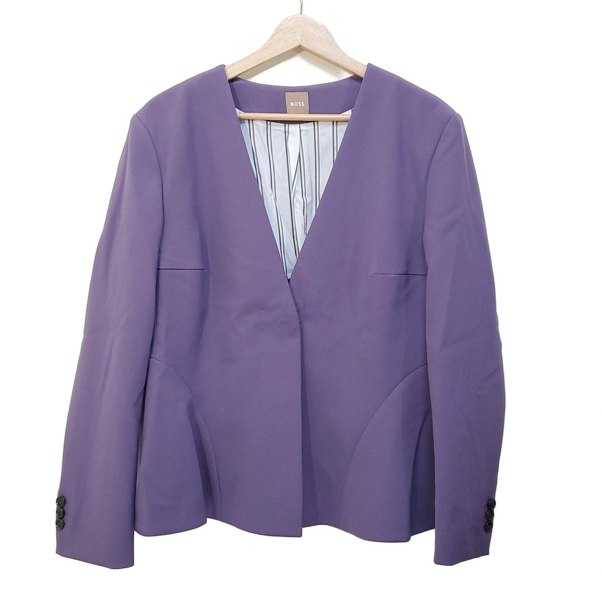希少✨【HUGO BOSS】カシミヤ混 ジャケット パープル系 52サイズ 希少✨【HUGO BOSS】カシミヤ混 ジャケット パープル系 52サイズ