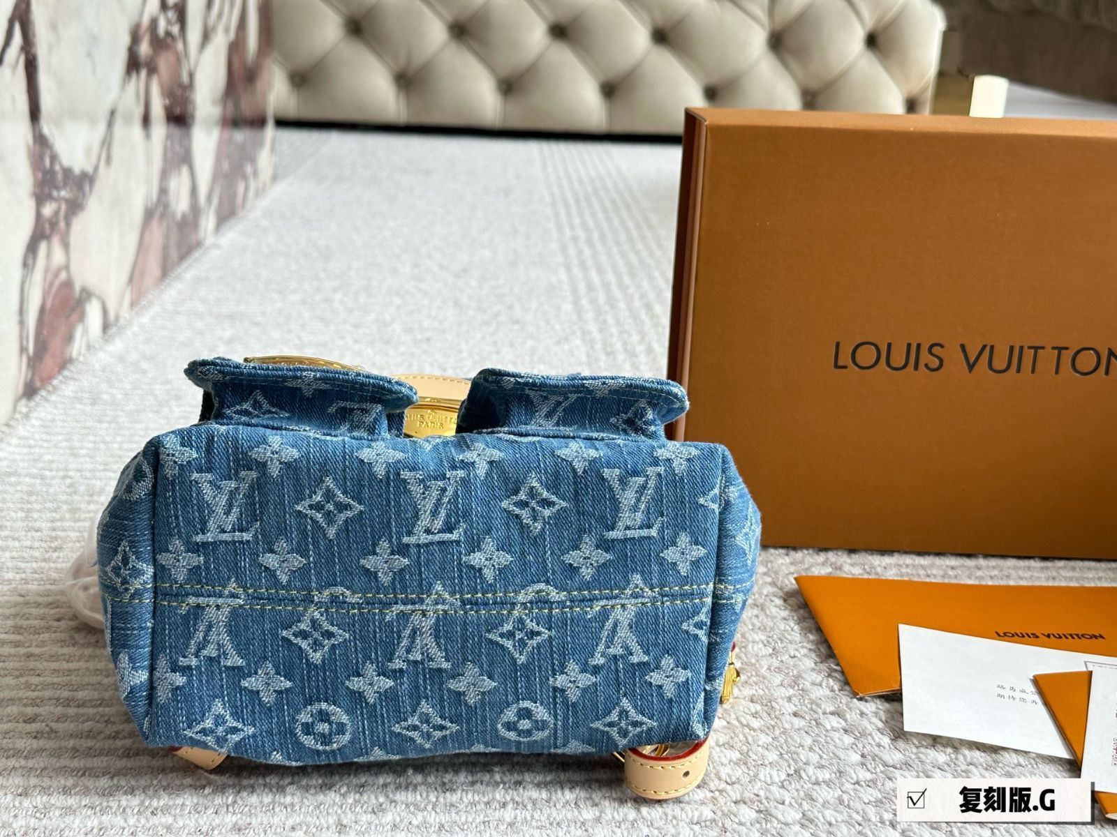 Louis Vuitton デニムバッグ　海外輸入品 今日特価】Louis Vuitton Monogram Denim デニムブルー