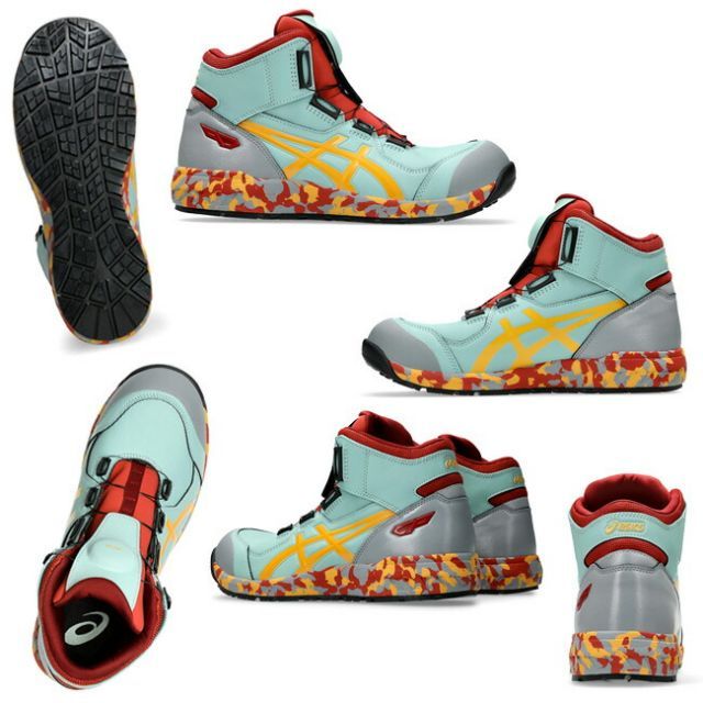 アシックス安全靴 限定色 304 BOA スパイスラテ×ライトセラドン 26cm