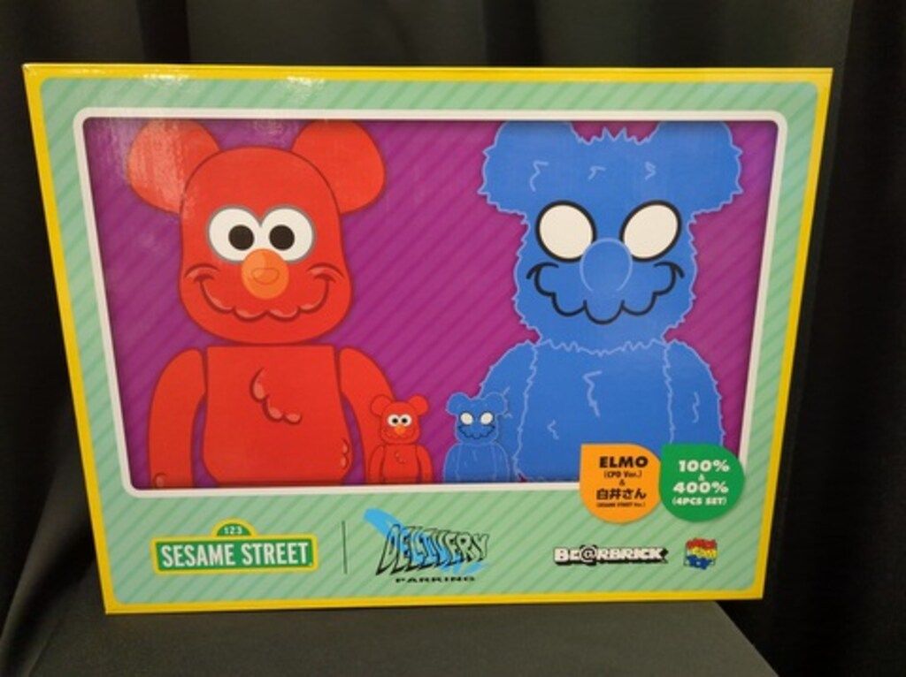 MEDICOMTOY BE RBRICK DELIVERY PARKING ELMO CPD Ver. -白井さん SESAME STREET Ver -400%