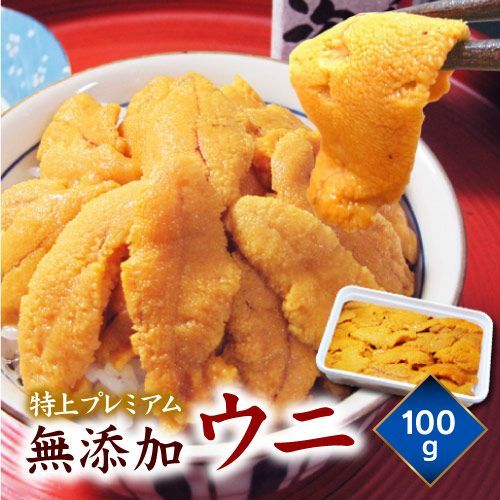 特上 ブランチ ウニ　無添加　冷凍　100ｇ　雲丹　ミョウバン無　甘くてとろける食感　送料無料