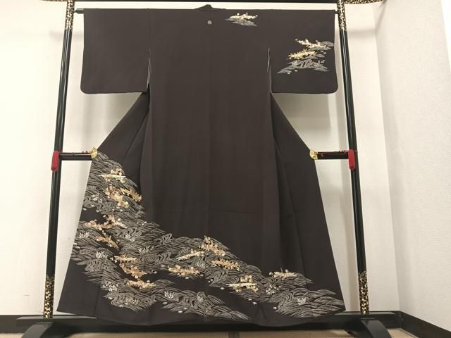 平和屋本店□極上 創業460年・千總 訪問着 刺繍 几帳鳳凰吉祥
