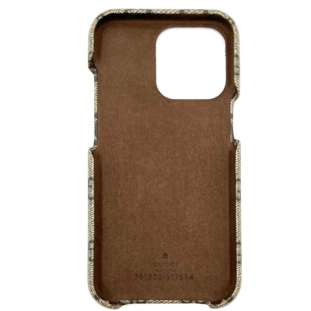 GUCCI - GUCCI グッチ iPhoneケース オフィディア iPhone13PRO用 スマホケース アイフォンケース メンズ レディース 男女兼用 小物 701332 GGスプリームキャンバス    ベージュ エボニー ユニセックス 定番 美品【中古品】 グッチ iPhoneケース ユニセックス オフィディア iPhone13PRO用