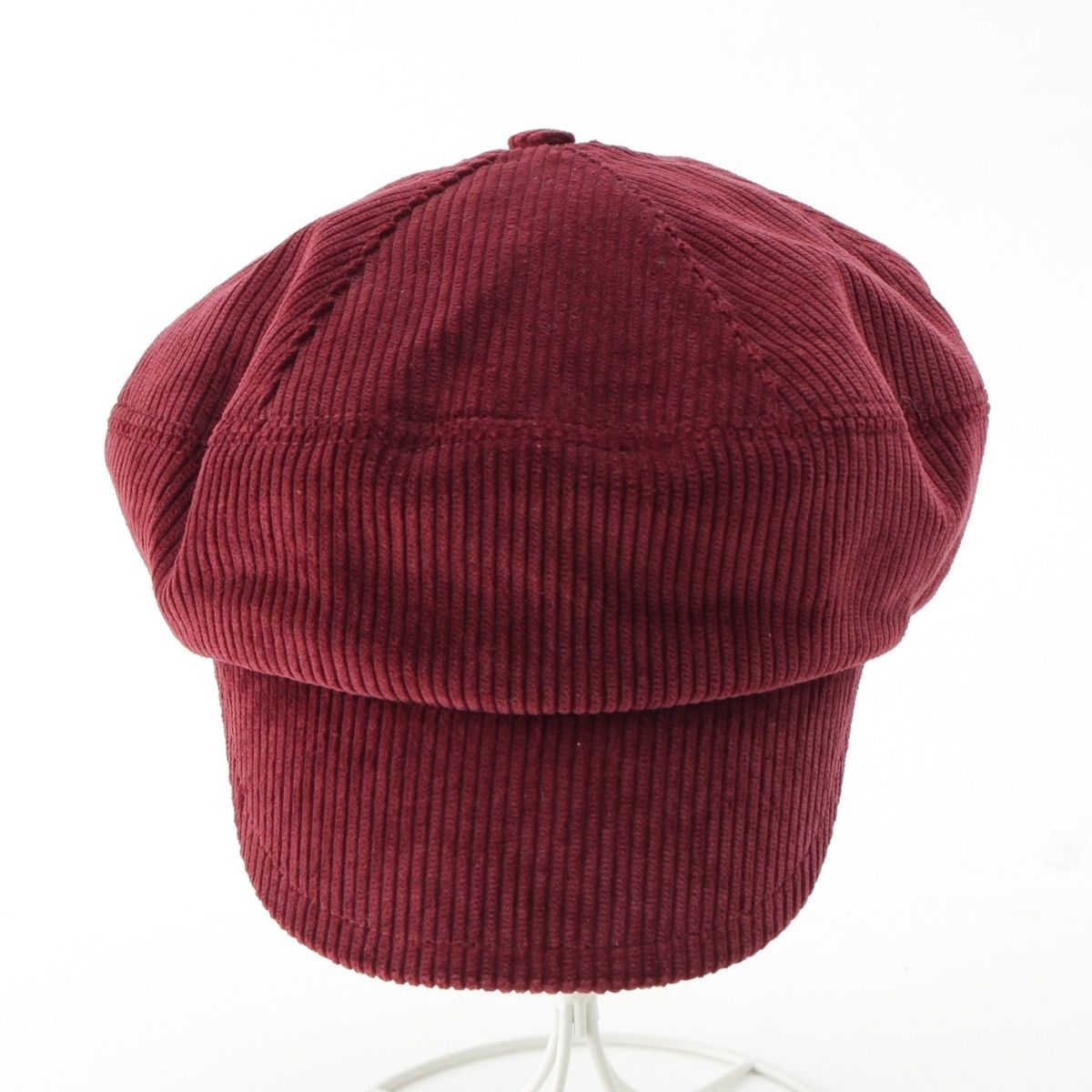 プラダ コットン コーデュロイ キャスケット 帽子 ボルドー M