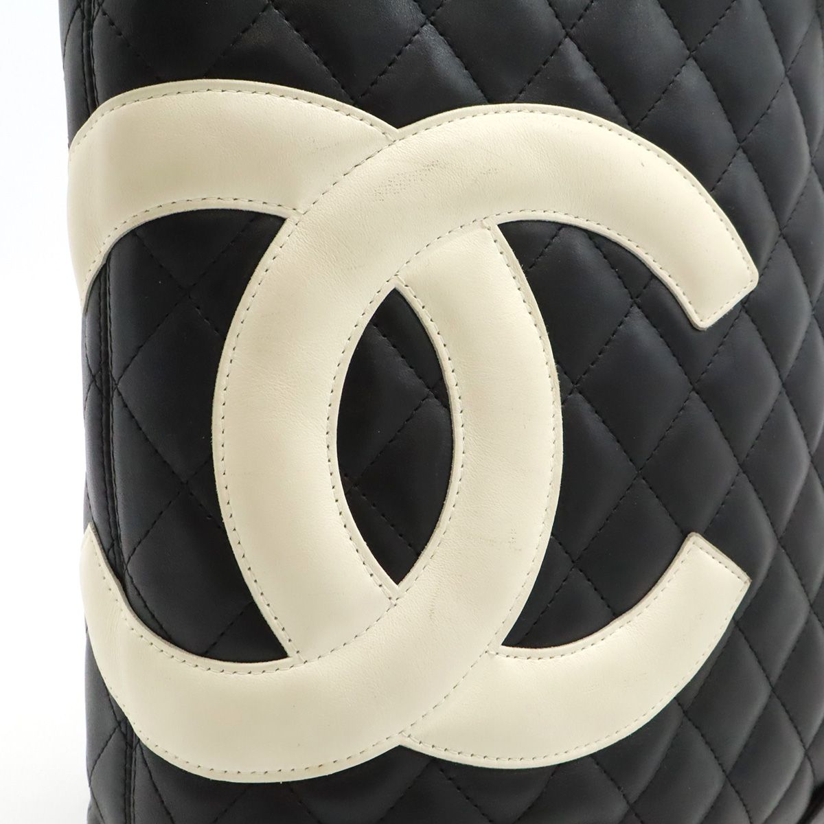 シャネル ソフトカーフ カンボンライン 2wayバッグ A25167 CHANEL シャネル カンボンライン ミディアムトート トートバッグ