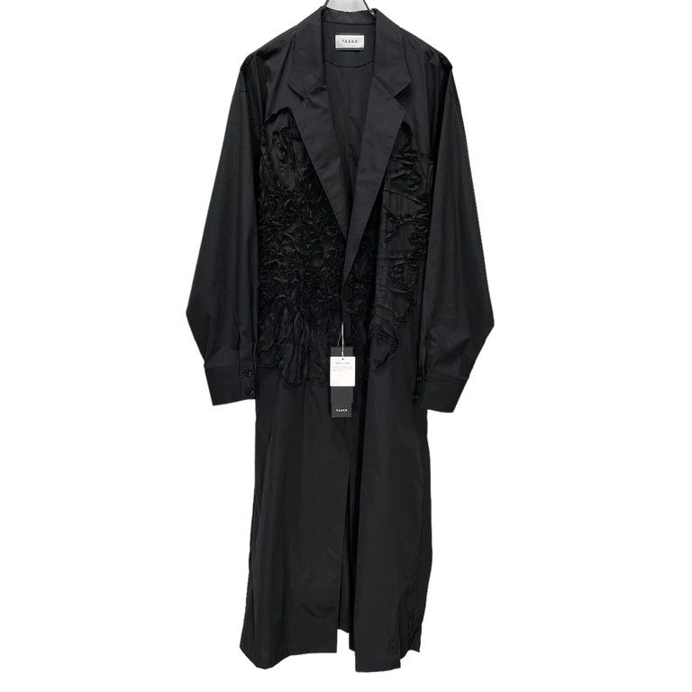 TAAKK 23AW フラワーテープ刺繍ロングシャツコート タグ付 L トップス アウター ロング丈 LOOK32 ターク TA23AW-SH035 メンズ TAAKK 23AW フラワーテープ刺繍ロングシャツコート タグ付 L トップス