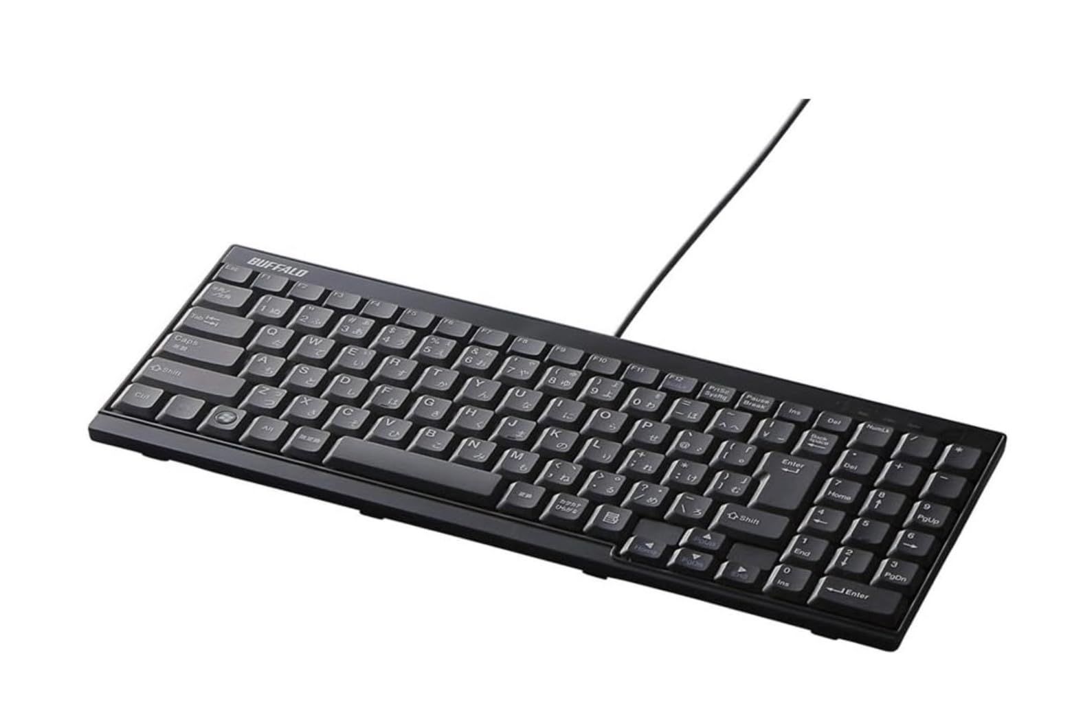 バ ッファロー B UFFALO USB接続 有線スリムキーボード ブラック BSKBU14BK