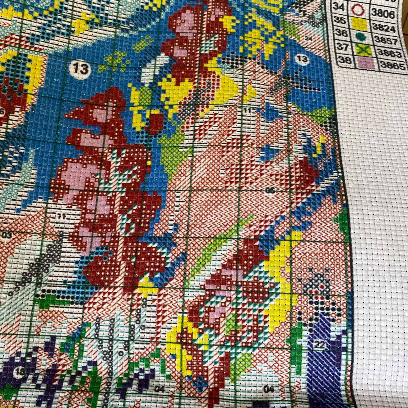 9CTクロスステッチキット少女と白鳥の刺繍作成キット75×92cm金糸布