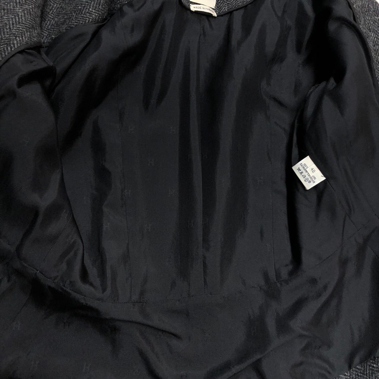 HERMES エルメス カシミア ライダースジャケット ベルト無し 40 サイズ