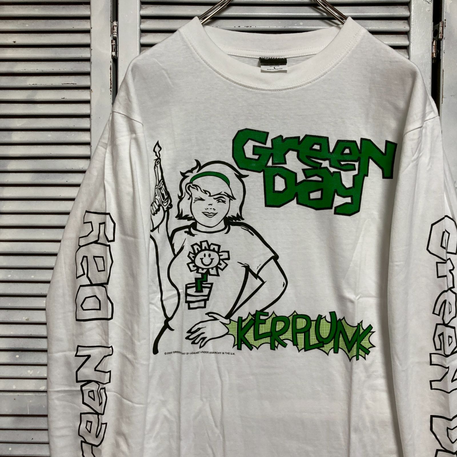 古着　グリーンデイ　GreenDay バンド　Tシャツ 長袖　ロンT XL ☆【Green Day / グリーンデイ】 バンド長袖Tシャツ / ロンT
