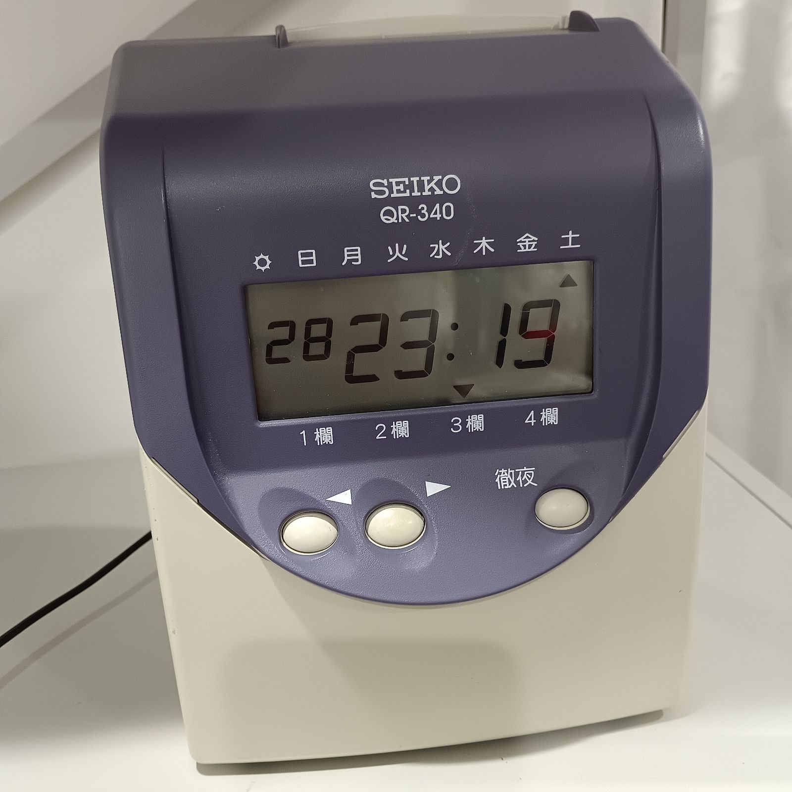 K-0066】タイムレコーダー タイムカード SEIKO QR-340 通電確認