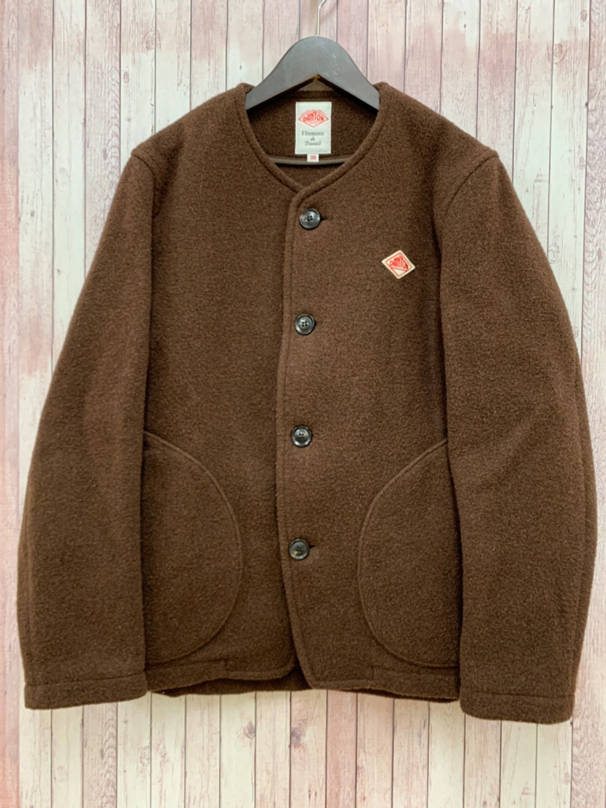 ダントン/19A-SL-001/ウールモッサシングルジャケット／ブラウン/38