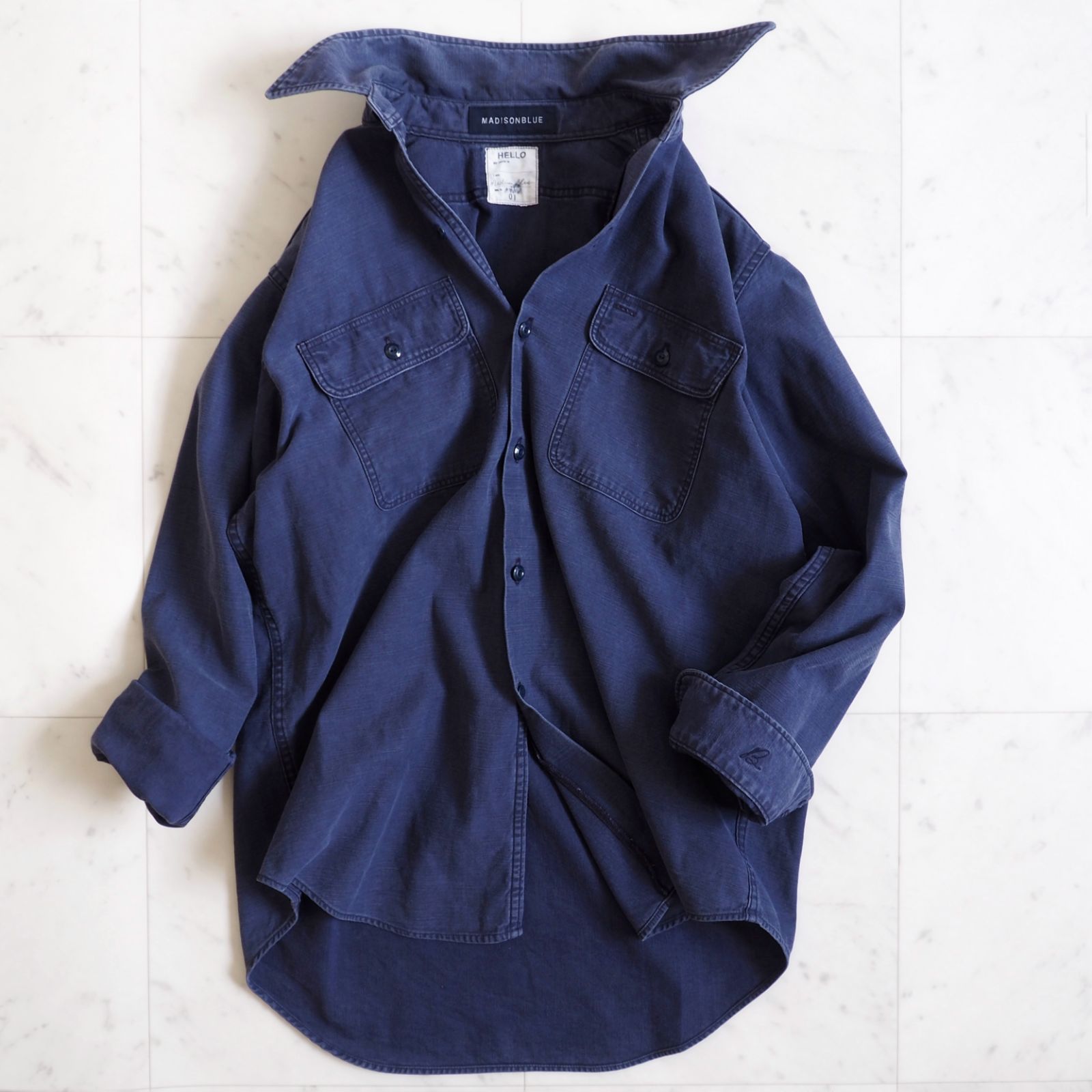 希少!!イエナ別注【マディソンブルー】ハンプトンバックサテン