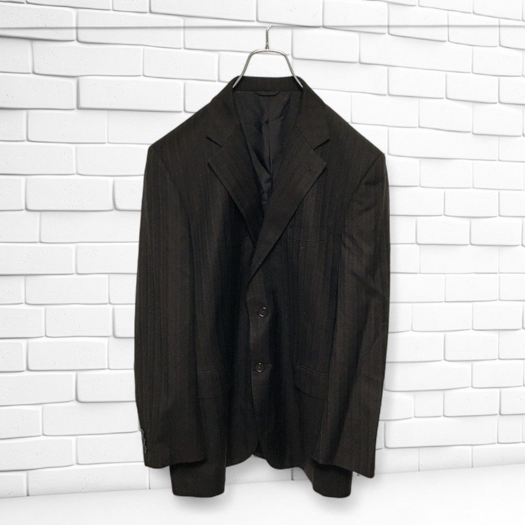 D’URBAN Loro Piana生地使用 ウール100％ セットアップスーツ Mサイズ相当 2Bジャケット＆パンツ ブラック