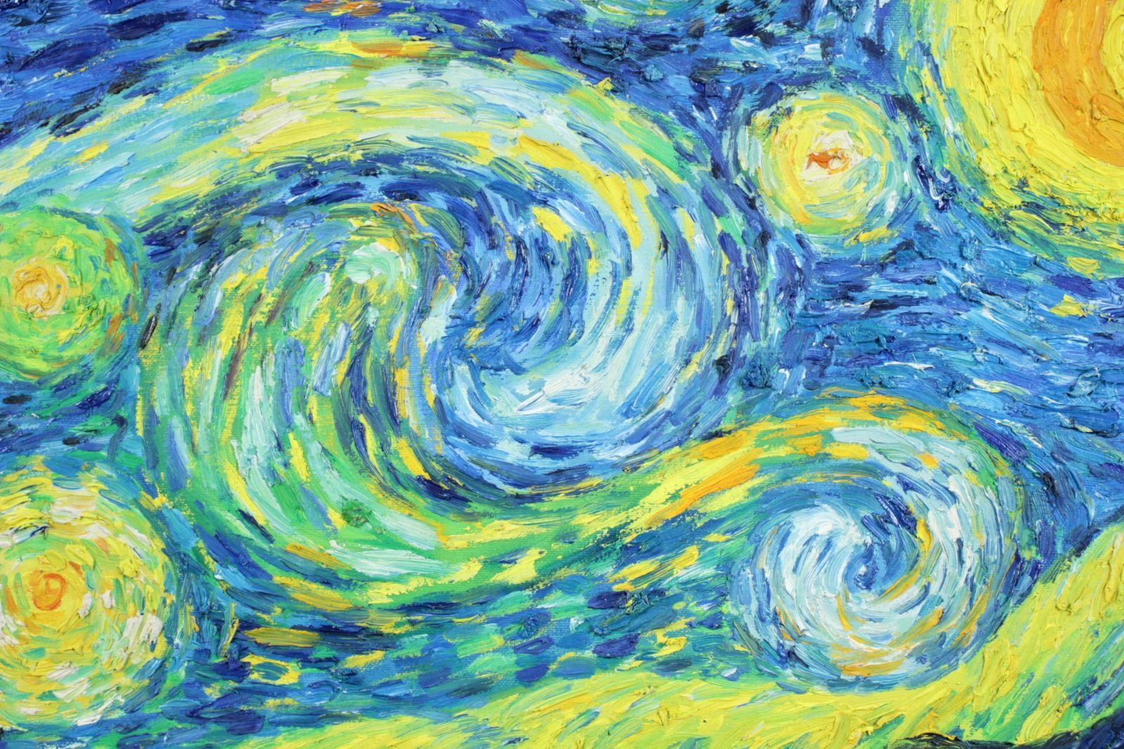 フィンセント・ファン・ゴッホ 「星月夜」肉筆油彩12号 唐物 骨董 古