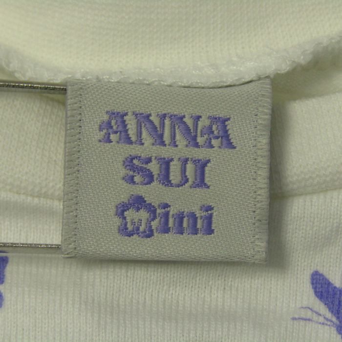 アナスイ 半袖Ｔシャツ トップス 胡蝶しのぶ 鬼滅の刃コラボ キッズ 女の子用 Mサイズ ホワイト ANNA SUI 【中古】