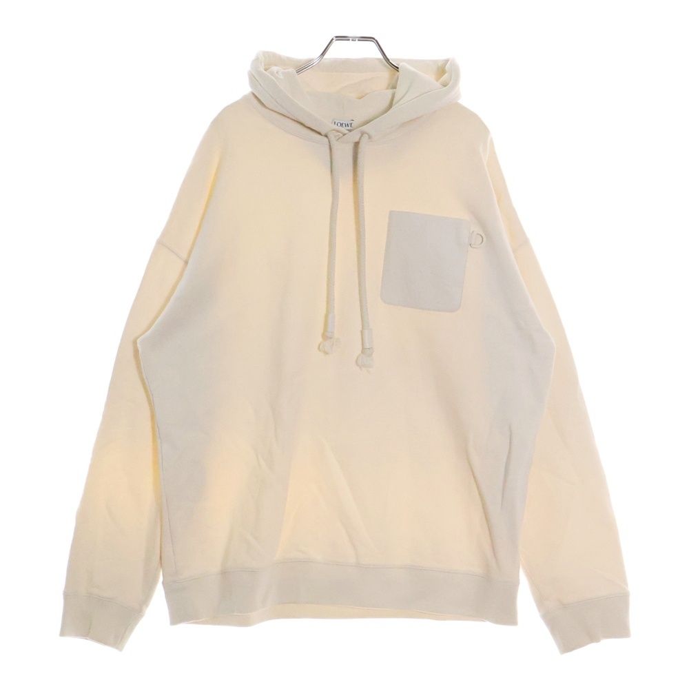 LOEWE リラックスフィット アナグラム レザーポケット パーカー L