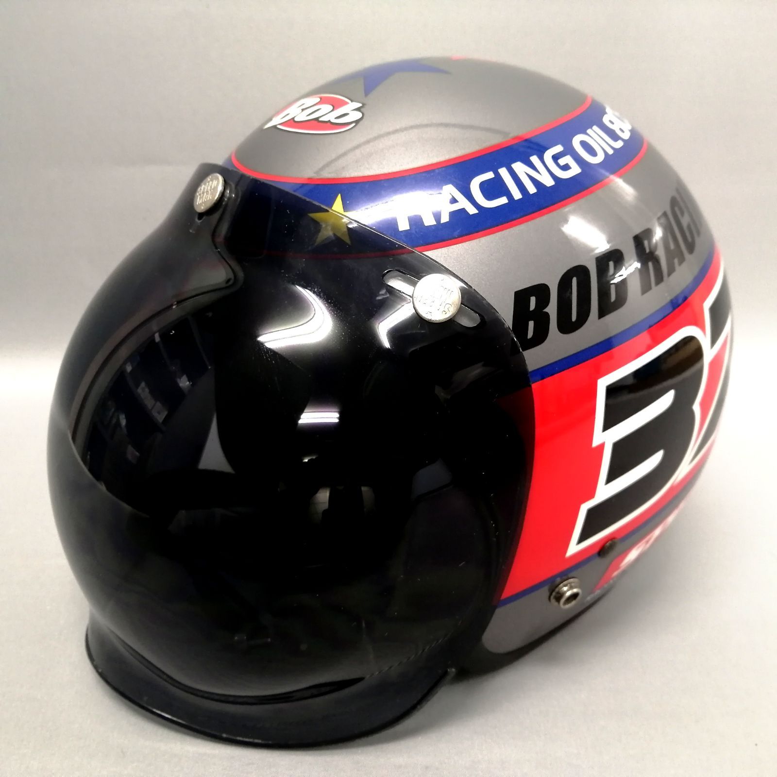 B19IF10 OGK BOB RACING レーシング ヘルメット シールド付き フリーサイズ 57-59cm