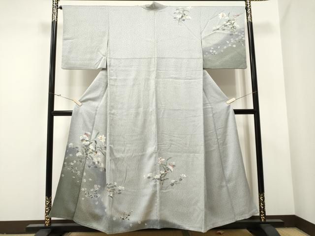 平和屋着物●訪問着　絞り　舞花文　暈し染め　さが美扱い　正絹　逸品　未使用　AAAZ0278zg 平和屋着物○訪問着 絞り 舞花文 暈し染め さが美扱い 正絹 逸品