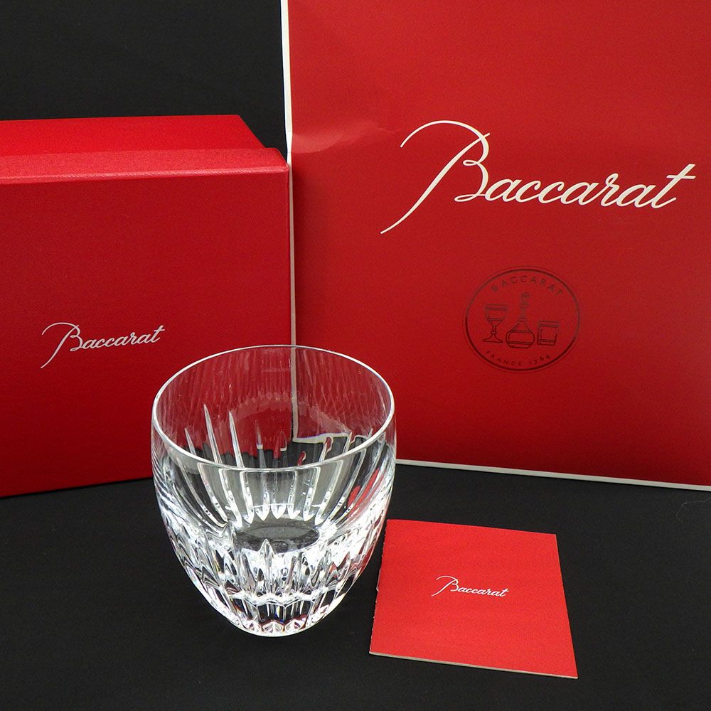 中古】 バカラ Baccarat マッセナ ロックグラス 美品 Baccarat バカラ