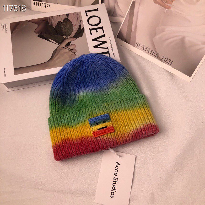 Acne Studios ニットビーニー レインボー