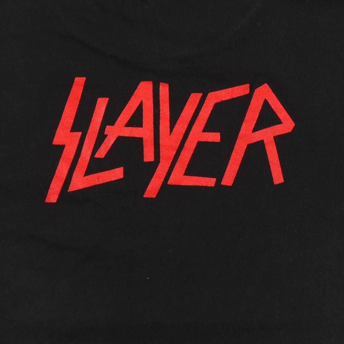 古着 00年代 TEESTYLED Slayer スレイヤー ドクロ柄 スカル柄 カット 