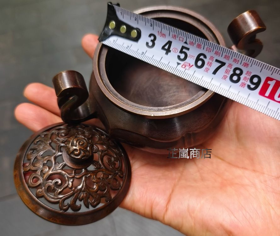 銅製 海棠薫香炉 香炉 檀香香炉 茶道沈香炉 香道具 装飾品 工芸品 置物 銅製 海棠薫香炉 香炉 檀香香炉 茶道沈香炉 香道具 装飾品 工芸