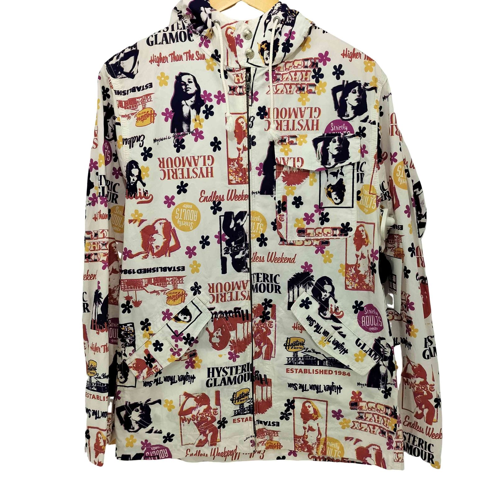 HYSTERIC GLAMOUR パーカー　総柄 ヒステリックガール ヒステリックグラマー HYSTERIC GLAMOUR ガールPT総柄 プリント