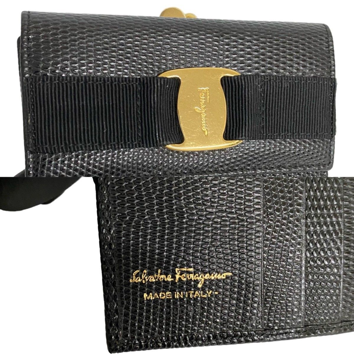 第1位獲得 極 美品 Salvatore Ferragamo フェラガモ ヴァラリボン 金具