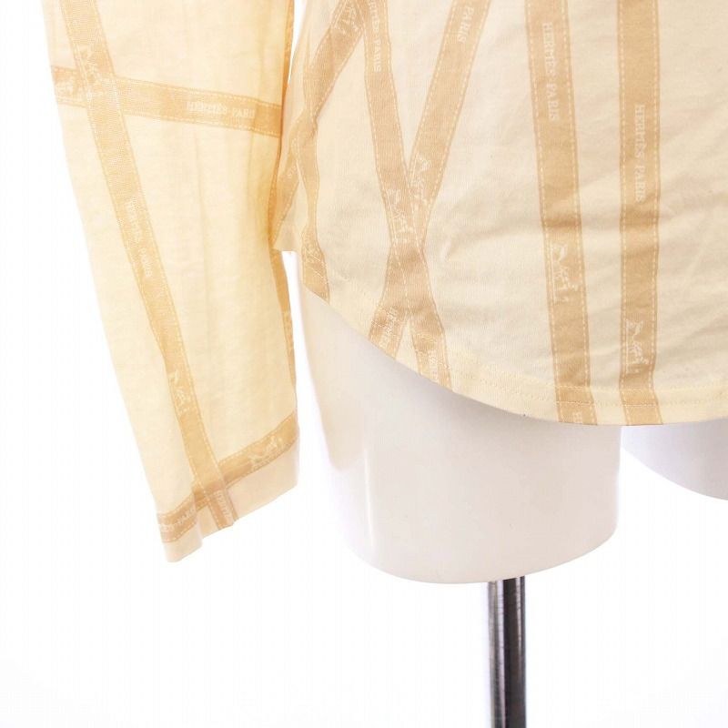 エルメス HERMES Tシャツ カットソー ロンT ボルデュック リボン