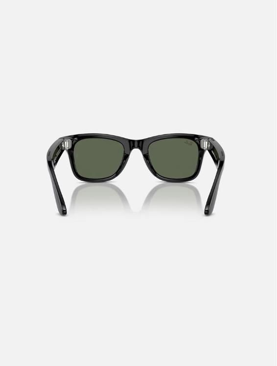 新品未使用 Ray-ban meta Wayfarer RW4006 レイバン×メタ サングラス sunglass フレーム シャイニーブラック レンズ G15グリーン 50-52 メンズ UVAとUVBを100%カット