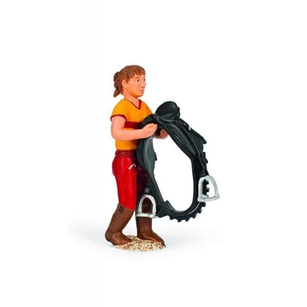 シュライヒ ファームワールド 鞍を持つ乗馬する人 フィギュア 13459 新品未開封品】Schleich シュライヒ 鞍を持つ乗馬する人 13459