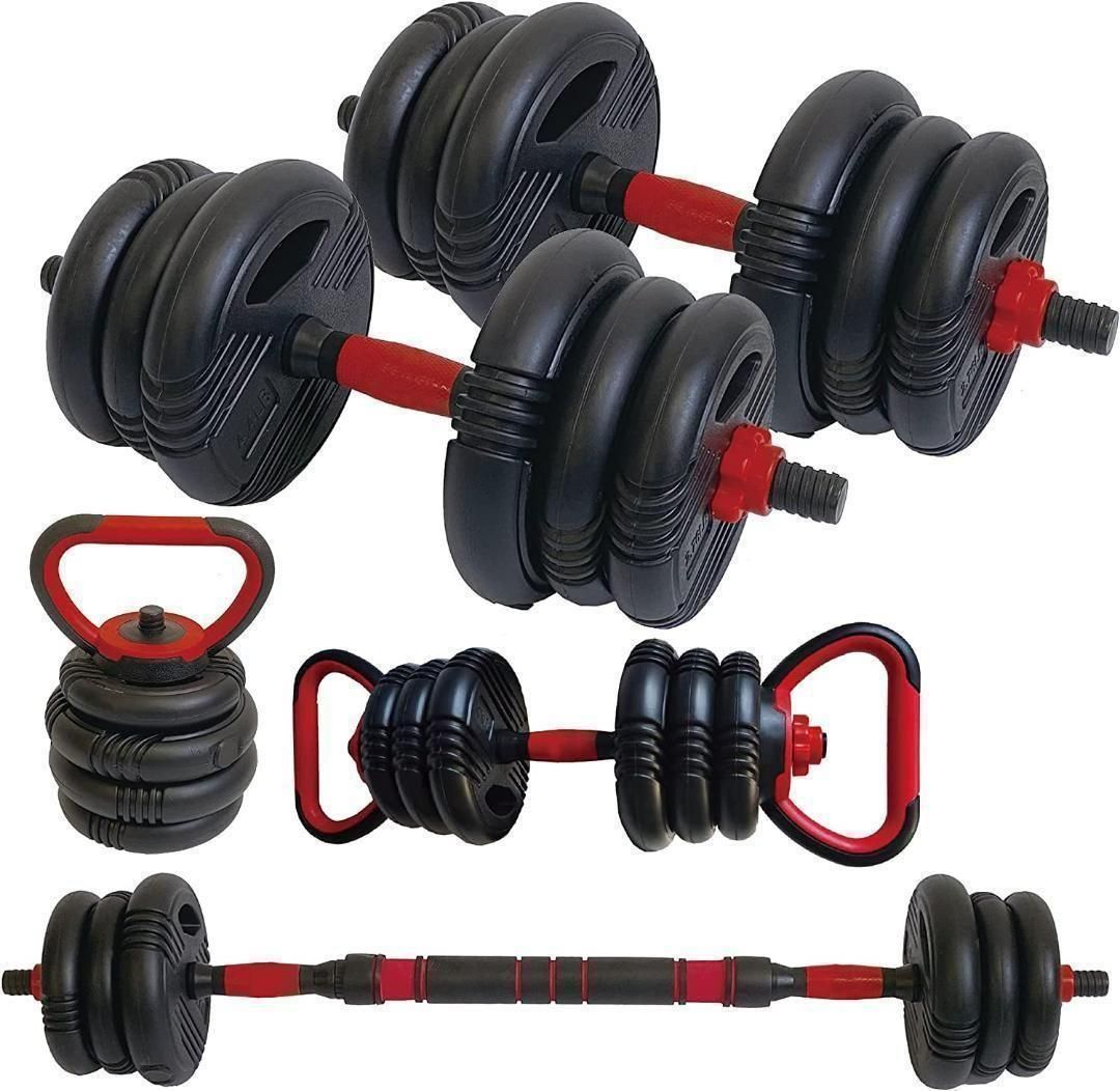 Wolfyok 可変式ダンベルセット（合計30kg） Amazon | Wolfyok ダンベル 可変式 3in1 バーベルにもなる 【スチール