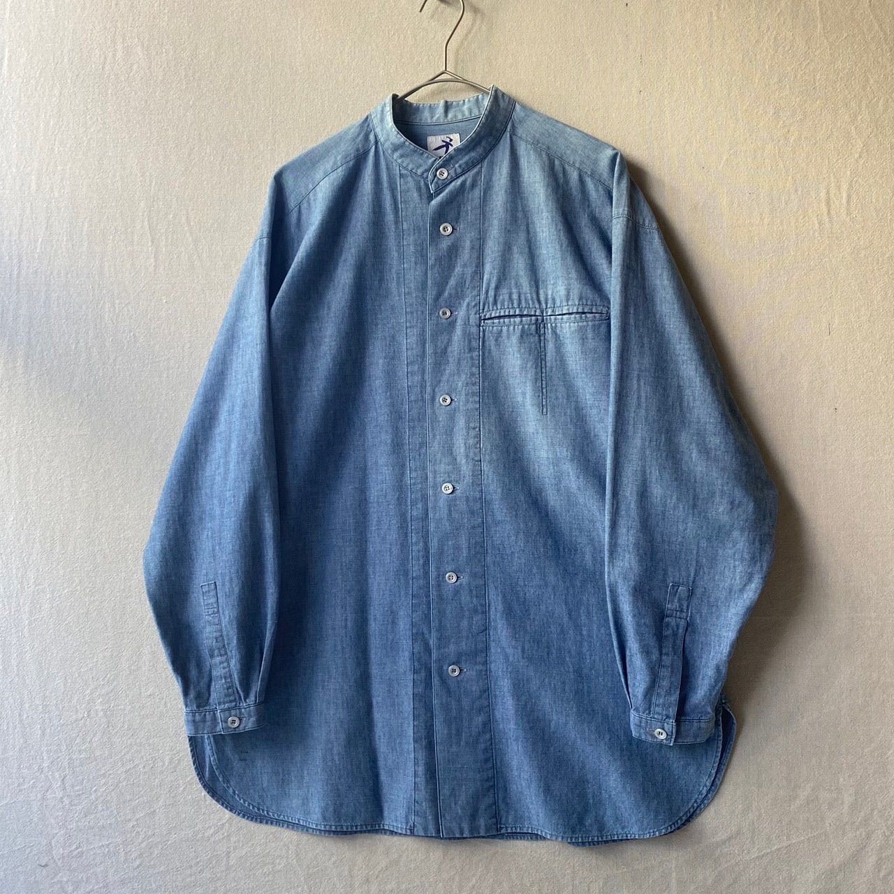 80s HAI SPORTING GEAR シャンブレー シャツ / コットン インディゴ 