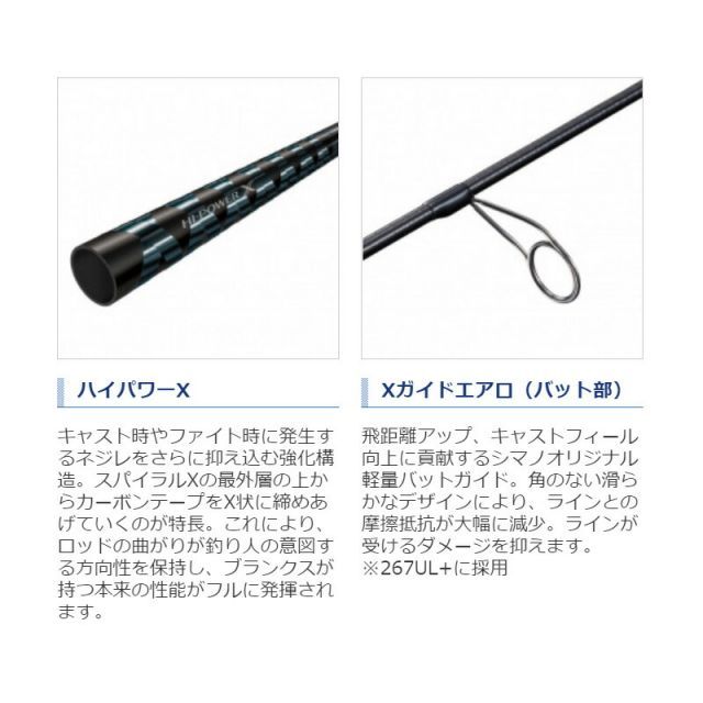 シマノ 21 ポイズングロリアス 268M+ | 釣具 釣り フィッシング