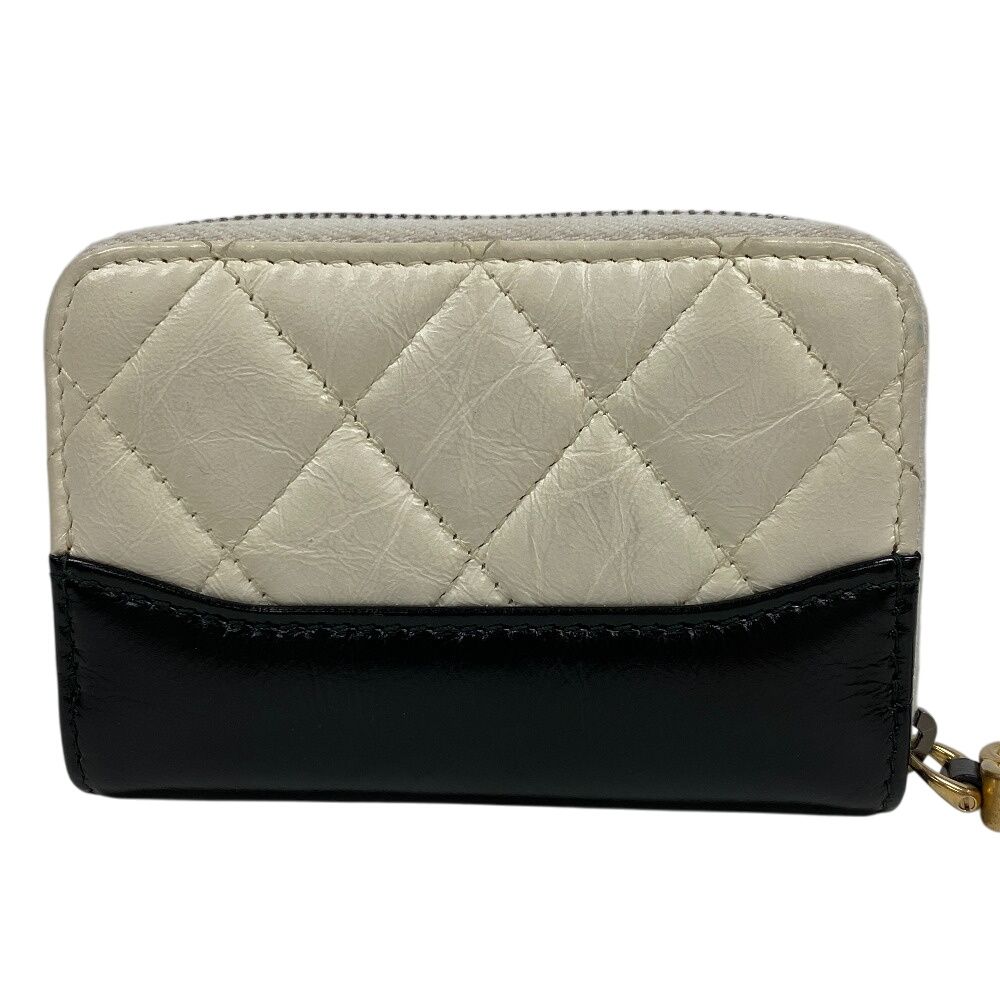 シャネル CHANEL ケース ガブリエルドゥ ラウンドファスナー ホワイト シャネル CHANEL コインケース ガブリエルドゥ ラウンドファスナー