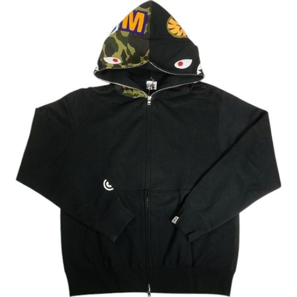 Size【M】 A BATHING APE ア ベイシング エイプ SHARK FULL ZIP HOODIE BLACK シャークパーカー 黒  【中古品-非常に良い】 20810734 - メルカリ