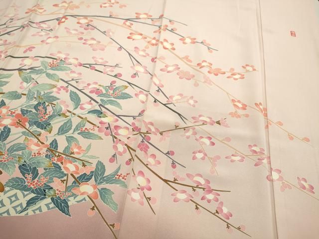 平和屋着物○豪華振袖 友禅 作家物 草花文 暈し染め 正絹 逸品