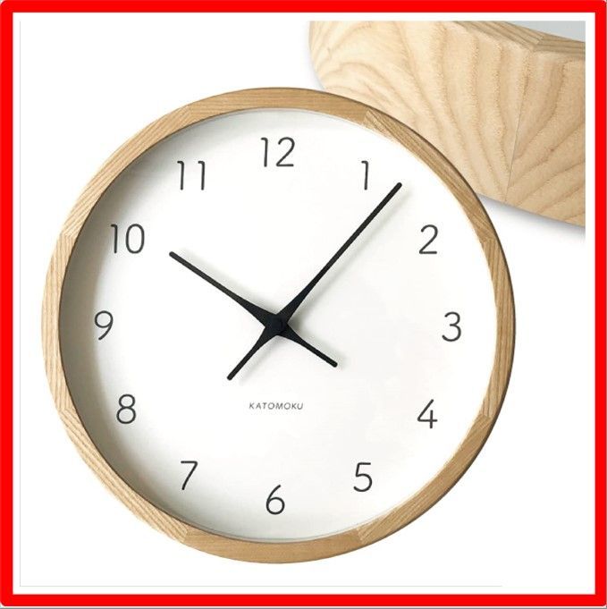 購入 【送料無料 】電波時計 KATOMOKU Muku Clock 7 ナチュラル 電波