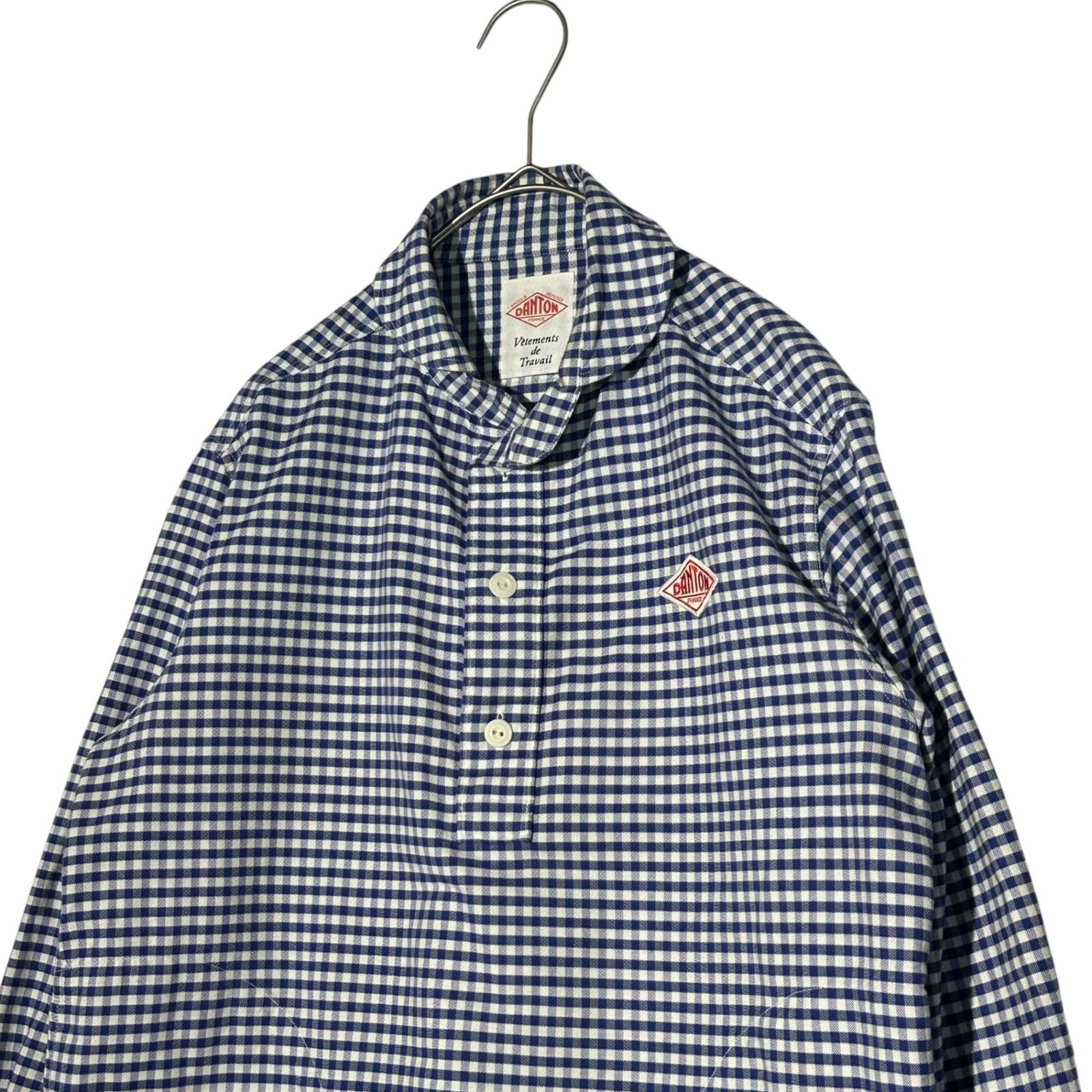 DANTON(ダントン) Round Collar Oxford Check Pullover L/S