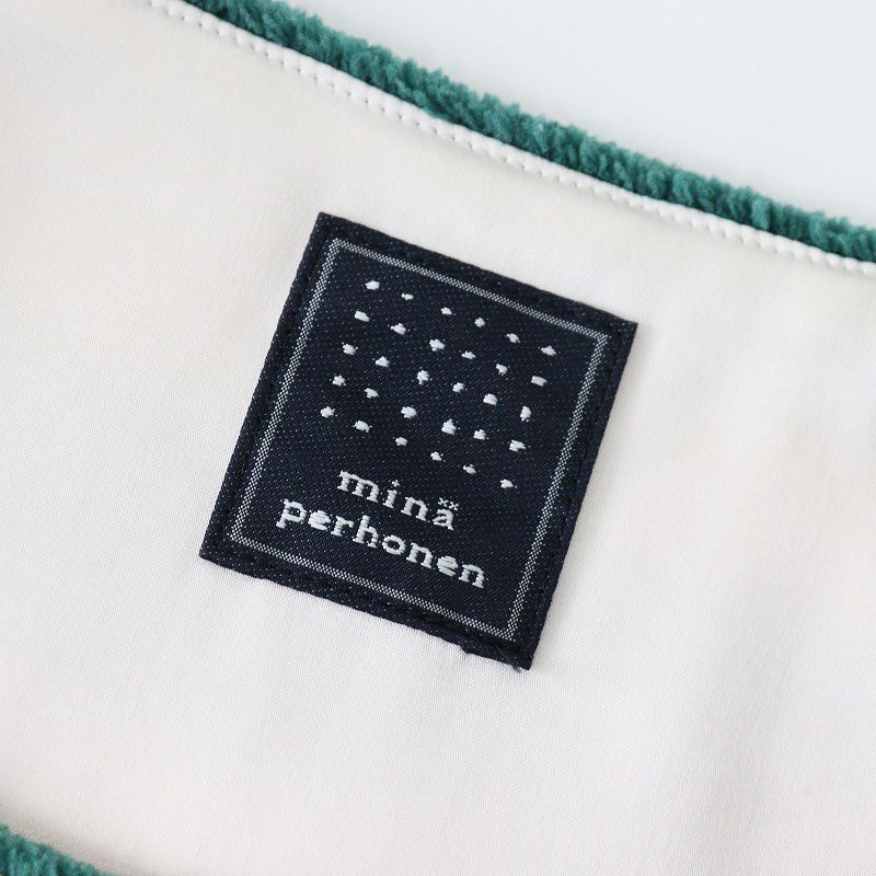 ミナペルホネン mina perhonen bird boat ワンピース 36 ピンクベージュ ベルベットジャガード ノースリーブ